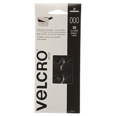 VELCRO BRAND 10PK BLK Hook And Loop Ovals 91000